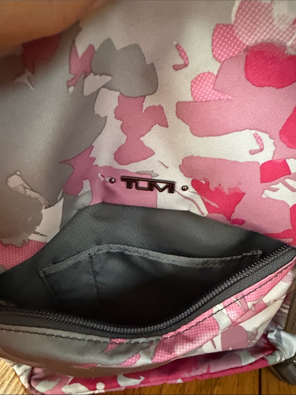 Tumi Floral Pink & Gray Backpack - Picture 4 of 5